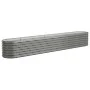 Jardinera arriate acero recubrimiento polvo gris 260x40x36 cm by , Pots and planters - Ref: Foro24-318879, Price: 60,03 €, Di...