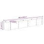 Jardinera arriate acero recubrimiento polvo gris 260x40x36 cm by , Pots and planters - Ref: Foro24-318879, Price: 64,69 €, Di...