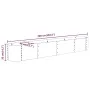 Jardinera arriate acero recubrimiento polvo gris 260x40x36 cm by , Pots and planters - Ref: Foro24-318879, Price: 60,03 €, Di...