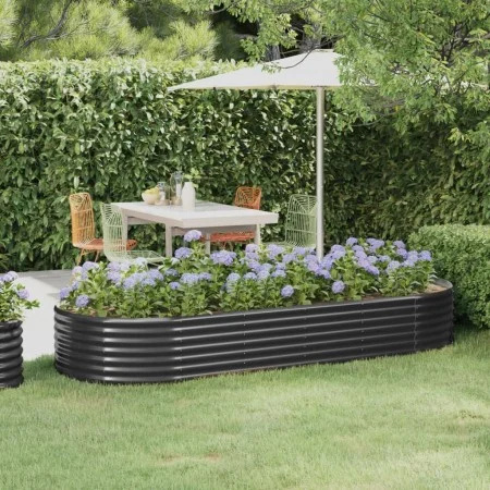 Jardinera arriate acero recubierto polvo antracita 249x100x36cm de , Maceteros y jardineras - Ref: Foro24-318996, Precio: 63,...
