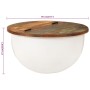 Massiver recycelter weißer Holz-Couchtisch 50x27 cm von , Couchtisch - Ref: Foro24-351754, Preis: 99,67 €, Rabatt: %