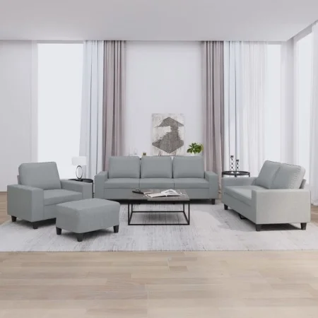Viersitzer-Sofa-Set aus hellgrauem Stoff von , Sofas - Ref: Foro24-3201874, Preis: 690,72 €, Rabatt: %