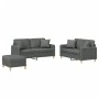 Dreiteiliges Sofaset mit dunkelgrauen Kissen. von , Sofas - Ref: Foro24-3202111, Preis: 520,29 €, Rabatt: %