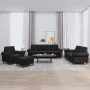 Juego de sofás con cojines 4 piezas terciopelo negro by , Sofas - Ref: Foro24-3202185, Price: 771,97 €, Discount: %