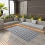 Schwarz-weißer PP-Außenteppich 120x180 cm von vidaXL, Outdoor-Protektoren - Ref: Foro24-310429, Preis: 31,59 €, Rabatt: %