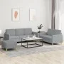 Juego de sofás con cojines 3 piezas tela gris claro by , Sofas - Ref: Foro24-3202126, Price: 525,06 €, Discount: %