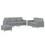 Juego de sofás con cojines 3 piezas tela gris claro by , Sofas - Ref: Foro24-3202126, Price: 525,06 €, Discount: %