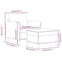 Sessel mit Hocker, cremefarbenes Stoff, 60 cm. von , Sofas - Ref: Foro24-3201186, Preis: 193,71 €, Rabatt: %