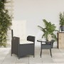 Sillón reclinable de jardín con cojines ratán sintético negro by , Garden chairs - Ref: Foro24-365256, Price: 123,38 €, Disco...