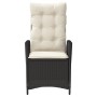 Sillón reclinable de jardín con cojines ratán sintético negro by , Garden chairs - Ref: Foro24-365256, Price: 123,38 €, Disco...