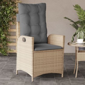 Garten-Liegesessel mit gemischten beigen PE-Rattan-Kissen. von , Gartenstühle - Ref: Foro24-365261, Preis: 129,32 €, Rabatt: %