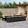 Set comedor de jardín con cojines 13 pzas ratán sintético negro by , Garden sets - Ref: Foro24-3210582, Price: 1,00 €, Discou...
