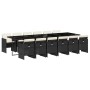 Set comedor de jardín con cojines 13 pzas ratán sintético negro by , Garden sets - Ref: Foro24-3210582, Price: 1,00 €, Discou...