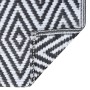 Alfombra de exterior PP blanco y negro 120x180 cm de vidaXL, Protectores para exterior - Ref: Foro24-310429, Precio: 31,59 €,...