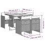 Set comedor de jardín 5 piezas con cojines ratán sintético gris by , Garden sets - Ref: Foro24-3210542, Price: 378,54 €, Disc...