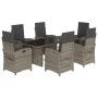 Set comedor jardín 7 pzas y cojines ratán sintético gris de , Conjuntos de jardín - Ref: Foro24-3212257, Precio: 904,06 €, De...