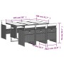 Set comedor jardín 7 pzas y cojines ratán sintético gris de , Conjuntos de jardín - Ref: Foro24-3210554, Precio: 586,63 €, De...