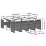 Set comedor para jardín 9 pzas y cojines ratán sintético marrón de , Conjuntos de jardín - Ref: Foro24-3210561, Precio: 792,8...
