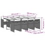 Set comedor para jardín 9 pzas y cojines ratán sintético marrón by , Garden sets - Ref: Foro24-3210561, Price: 809,73 €, Disc...