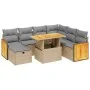 Juego de sofás de jardín con cojines beige 8 pzas ratán PE by , Garden sets - Ref: Foro24-3276265, Price: 543,79 €, Discount: %