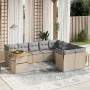 Juego de sofás jardín con cojines beige 10 pzas ratán sintético by , Garden sets - Ref: Foro24-3271017, Price: 627,53 €, Disc...
