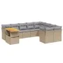 Juego de sofás jardín con cojines beige 10 pzas ratán sintético by , Garden sets - Ref: Foro24-3271017, Price: 627,53 €, Disc...