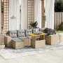Juego de sofás de jardín con cojines beige 8 pzas ratán PE by , Garden sets - Ref: Foro24-3275936, Price: 549,33 €, Discount: %