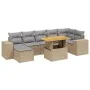 Gartensofagarnitur mit beigen Kissen, 8-teilig, aus PE-Rattan. von , Gartensets - Ref: Foro24-3275936, Preis: 549,33 €, Rabat...