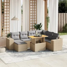 Juego de sofás de jardín con cojines beige 8 pzas ratán PE von , Gartensets - Ref: Foro24-3275943, Preis: 549,33 €, Rabatt: %