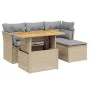 Juego de sofás jardín con cojines 6 pzas ratán sintético beige von , Gartensets - Ref: Foro24-3270807, Preis: 377,24 €, Rabat...