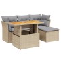 Juego de sofás jardín con cojines 6 pzas ratán sintético beige von , Gartensets - Ref: Foro24-3270807, Preis: 373,77 €, Rabat...
