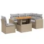 Juego de sofás jardín con cojines 6 pzas ratán sintético beige by , Garden sets - Ref: Foro24-3271318, Price: 422,73 €, Disco...