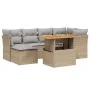 Set sofás de jardín 7 piezas y cojines ratán sintético beige by , Garden sets - Ref: Foro24-3270940, Price: 458,24 €, Discoun...