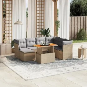 Juego de sofás de jardín con cojines beige 8 pzas ratán PE by , Garden sets - Ref: Foro24-3270954, Price: 505,70 €, Discount: %