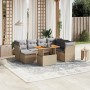 Juego de sofás de jardín con cojines beige 8 pzas ratán PE de , Conjuntos de jardín - Ref: Foro24-3270954, Precio: 490,12 €