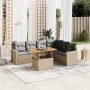 Set sofás de jardín 7 piezas y cojines ratán sintético beige by , Garden sets - Ref: Foro24-3271332, Price: 483,07 €, Discoun...