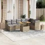 Gartensofa-Set, 9-teilig, mit Kissen, aus synthetischem Rattan in Beige. von , Gartensets - Ref: Foro24-3270975, Preis: 564,3...