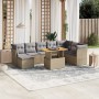 Set de sofás de jardín 9 pzas con cojines ratán sintético beige by , Garden sets - Ref: Foro24-3270975, Price: 546,84 €, Disc...