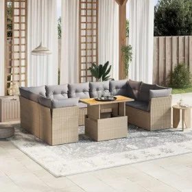 Juego de sofás jardín con cojines beige 10 pzas ratán sintético by , Garden sets - Ref: Foro24-3270996, Price: 627,53 €, Disc...