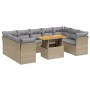 Juego de sofás jardín con cojines beige 10 pzas ratán sintético by , Garden sets - Ref: Foro24-3270996, Price: 619,27 €, Disc...