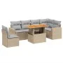 Set sofás de jardín 7 piezas y cojines ratán sintético beige by , Garden sets - Ref: Foro24-3271339, Price: 483,07 €, Discoun...