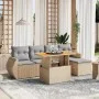 Juego de sofás jardín con cojines 6 pzas ratán sintético beige by , Garden sets - Ref: Foro24-3272172, Price: 416,60 €, Disco...