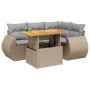 Juego de sofás jardín con cojines 5 pzas ratán sintético beige by , Garden sets - Ref: Foro24-3272179, Price: 380,12 €, Disco...