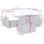 Gartensofa-Set mit 5-teiligen Kissen aus synthetischem Rattan in Beige. von , Gartensets - Ref: Foro24-3272179, Preis: 380,12...