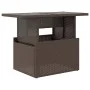 Mesa de jardín superficie vidrio ratán PE marrón 100x55x73 cm de , Mesas de jardín - Ref: Foro24-366208, Precio: 111,28 €, De...