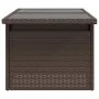 Gartentisch mit Glasoberfläche, Rattan-PE-Braun, 100x55x73 cm. von , Gartentische - Ref: Foro24-366208, Preis: 111,45 €, Raba...