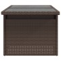 Gartentisch mit Glasoberfläche, Rattan-PE-Braun, 100x55x73 cm. von , Gartentische - Ref: Foro24-366208, Preis: 109,58 €, Raba...