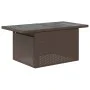 Gartentisch mit Glasoberfläche, Rattan-PE-Braun, 100x55x73 cm. von , Gartentische - Ref: Foro24-366208, Preis: 111,45 €, Raba...