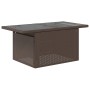Gartentisch mit Glasoberfläche, Rattan-PE-Braun, 100x55x73 cm. von , Gartentische - Ref: Foro24-366208, Preis: 109,58 €, Raba...