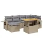 Set sofás de jardín 7 piezas y cojines ratán sintético beige by , Garden sets - Ref: Foro24-3271857, Price: 467,65 €, Discoun...